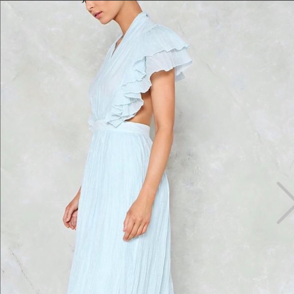 NWT Nasty Gal IVIVI collection baby blue dress